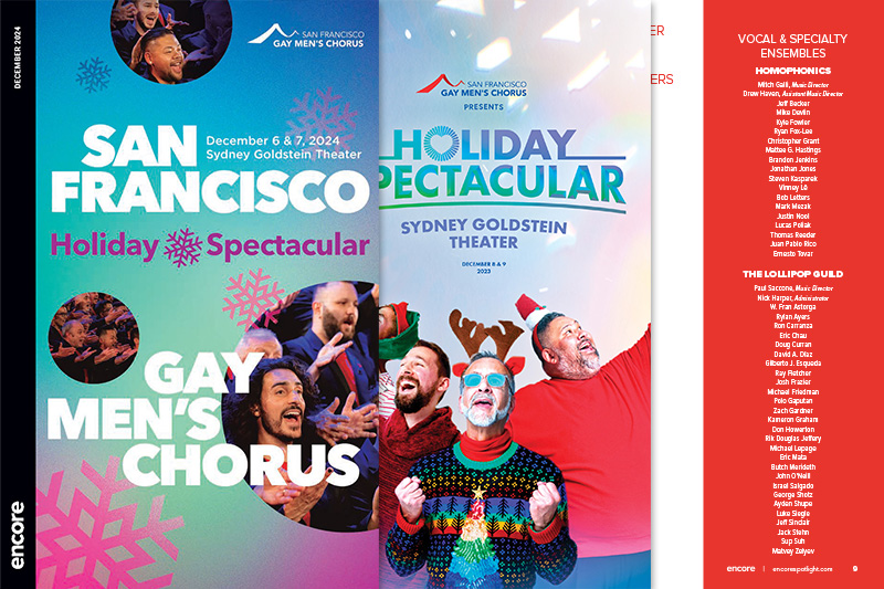 San Francisco Gay Men’s Chorus sample pages